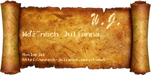 Wünsch Julianna névjegykártya
